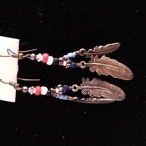 Silver and gold earrings